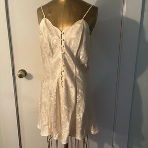 Victoria's Secret Cream Satin Chemise vintage size medium